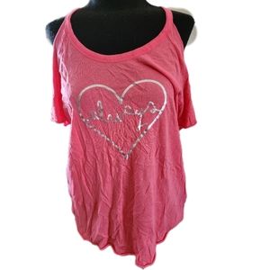 EXPRESS cold shoulder graphic tee